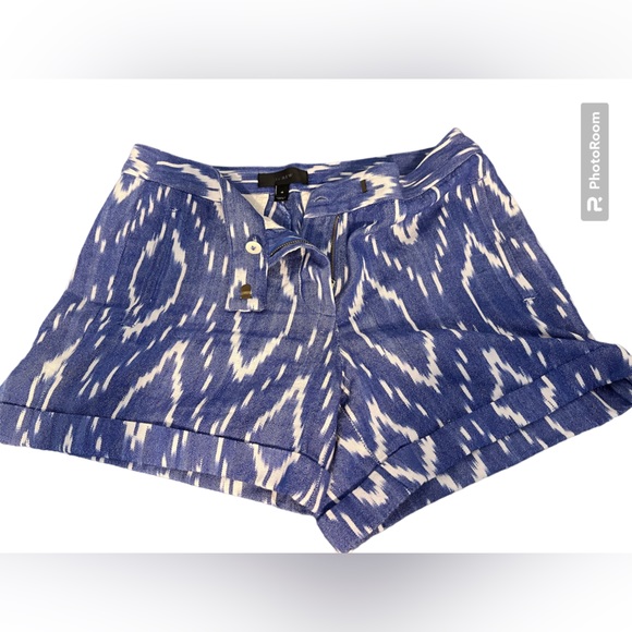 JCrew Size 4 bright blue and white shorts. Great condition. Pockets. - Picture 1 of 11